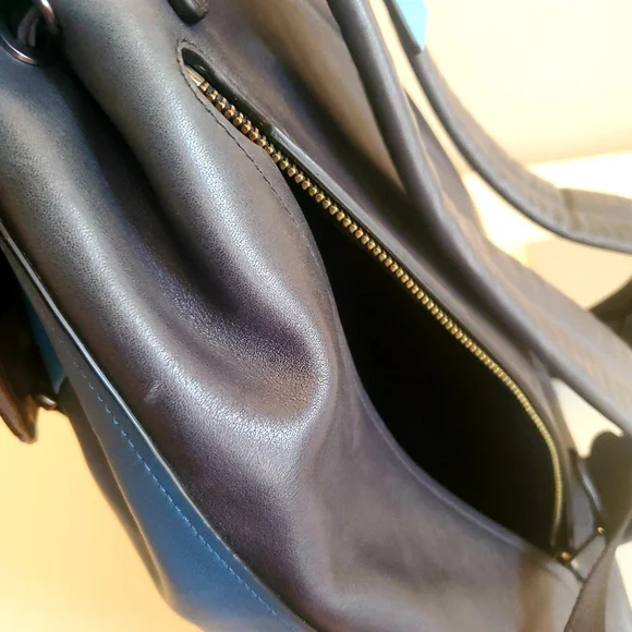 Coach Blue Leather Backpack